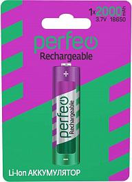 Аккумулятор Perfeo Li-Ion 18650 2000mAh/1BL 3.7V (5) (80)