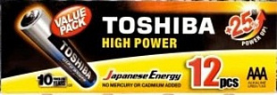 Батарейка Toshiba LR03/12BL High Power Alkaline (12) (72)