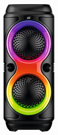 Колонка-Bluetooth Perfeo VS BT 204-02 LED, FM, MP3 USB/TF, JACK, TWS, 10 Вт, черная