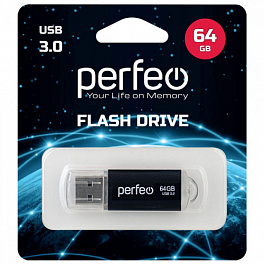 Flash Drive 64 Gb 3.0 Perfeo C14 Black metal series