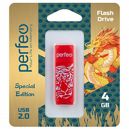 Perfeo USB  4GB C04 Red Tiger