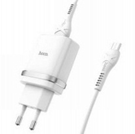 З/У HOCO C12Q Сетевое + Кабель Micro 1m/ QC 3.0/ 1 USB/ Выход: 5V_9V_12V, 18W/ White