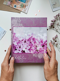 Фотоальбом на 200 фото 10х15 см, пластик. листы bloom Сирень