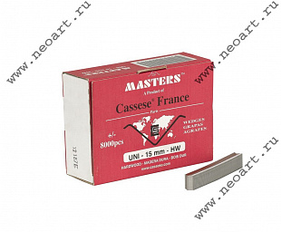 MUNI15HW V-скобы MASTERS UNI 15 мм (8000 скоб/упак) для твердого дерева