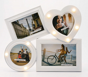 Мультирамка Fotografia LED 4 фото (2/10х10+10х15+9х13) FFC-2044 белая (12)