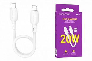 Кабель BOROFONE BX93 USB Lightning/ 1m/ 2.4A/ White