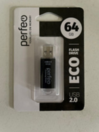 Perfeo USB 64GB E03 Black economy series