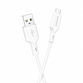 Кабель BOROFONE BX70 USB Micro/ 1m/ 2.4A/ White