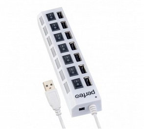 Хаб USB Perfeo 7 Port, (PF-H036 White) белый