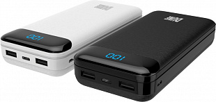 Аккумулятор Perfeo Powerbank Dune 20000mah/LED дисплей/In Type-C/Micro usb/Out Type-C 2.1А /USB 1 А, 2.1A/Black