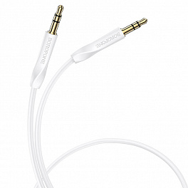 Кабель BOROFONE BL16 AUX аудио/3.5 mm jack - 3.5 mm jack/ 1m/ White